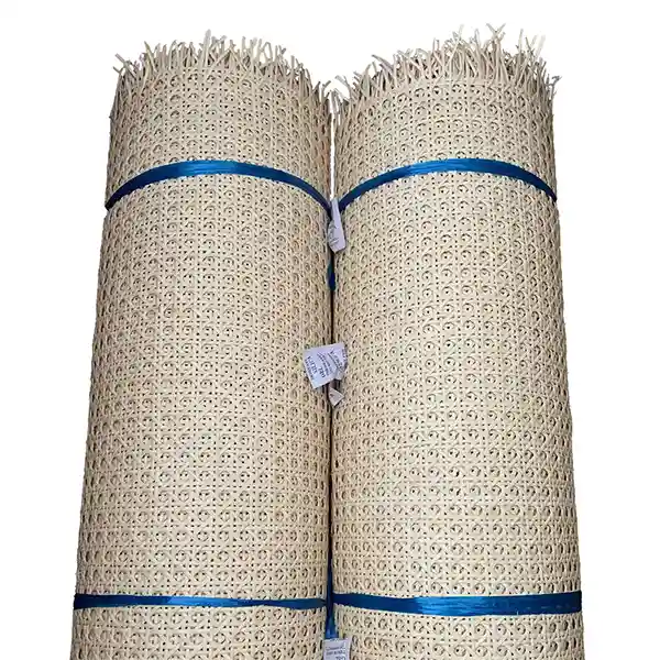 natural semi-bleached open weave rattan cane webbing rolls-yeeyahome
