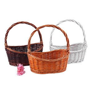 Wicker Flower Basket With Handle | YeeyaHome