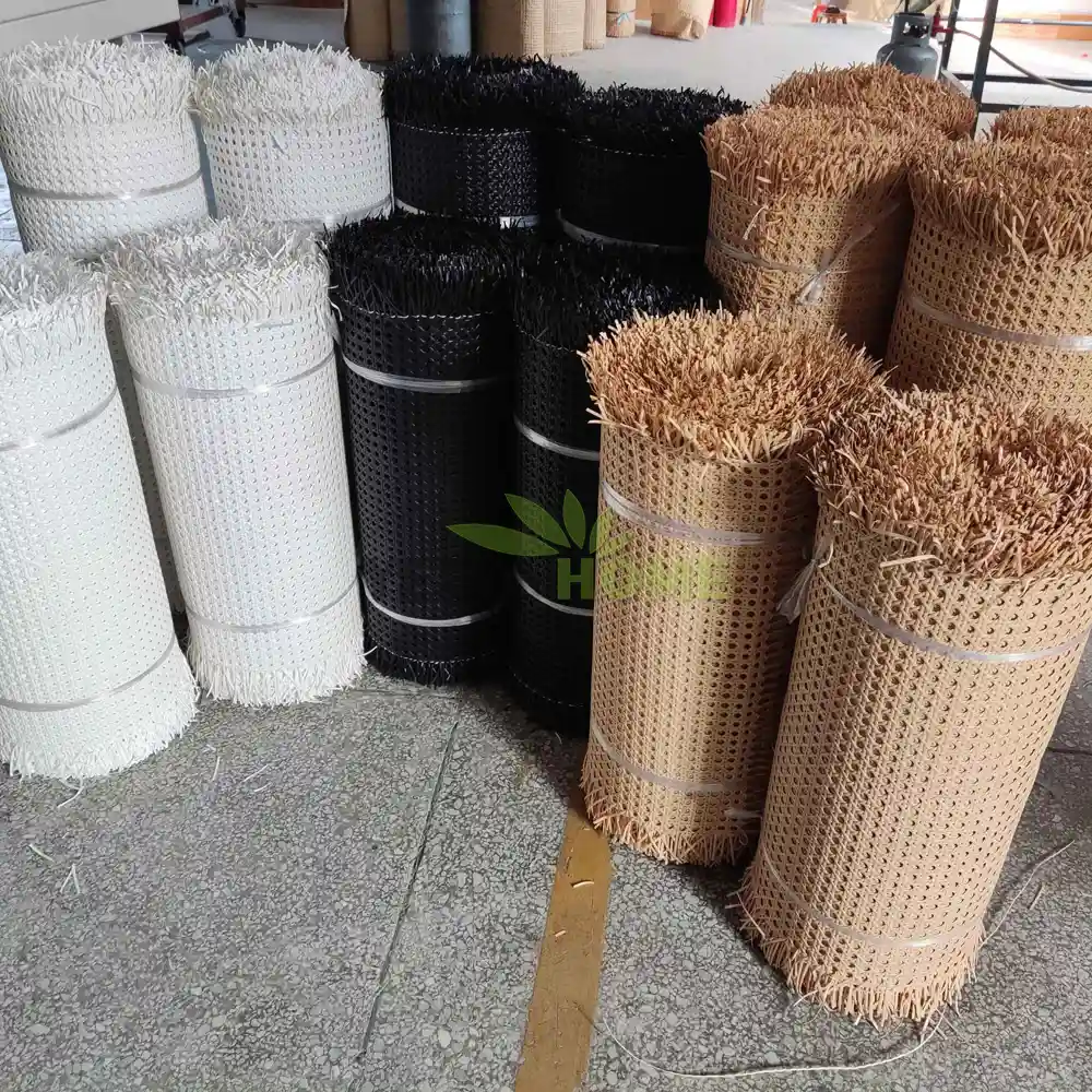 plastic open weave rattan cane webbing roll-yeeyahome