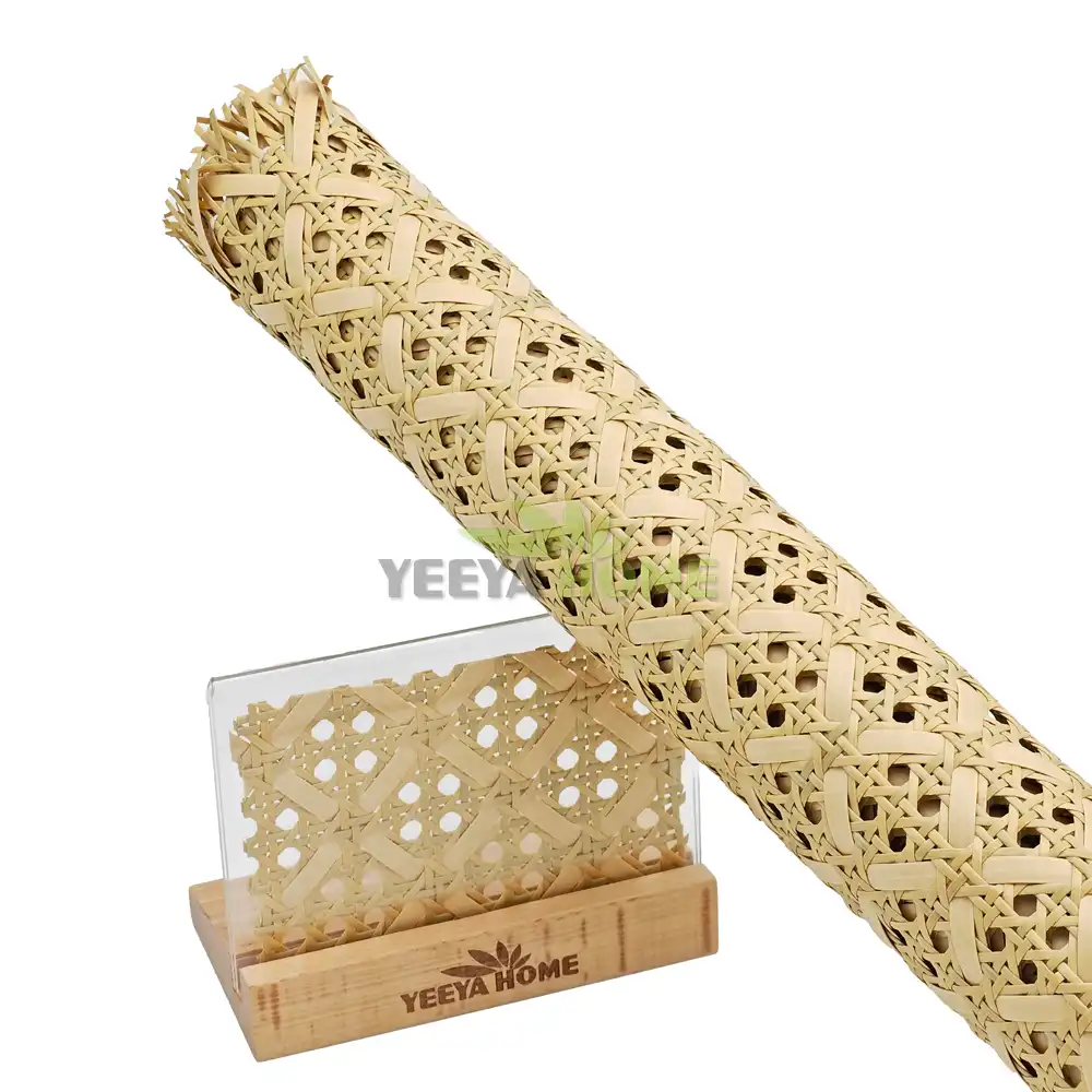 Plastic Open And Radio Mixed Weave Rattan Cane Webbing Roll