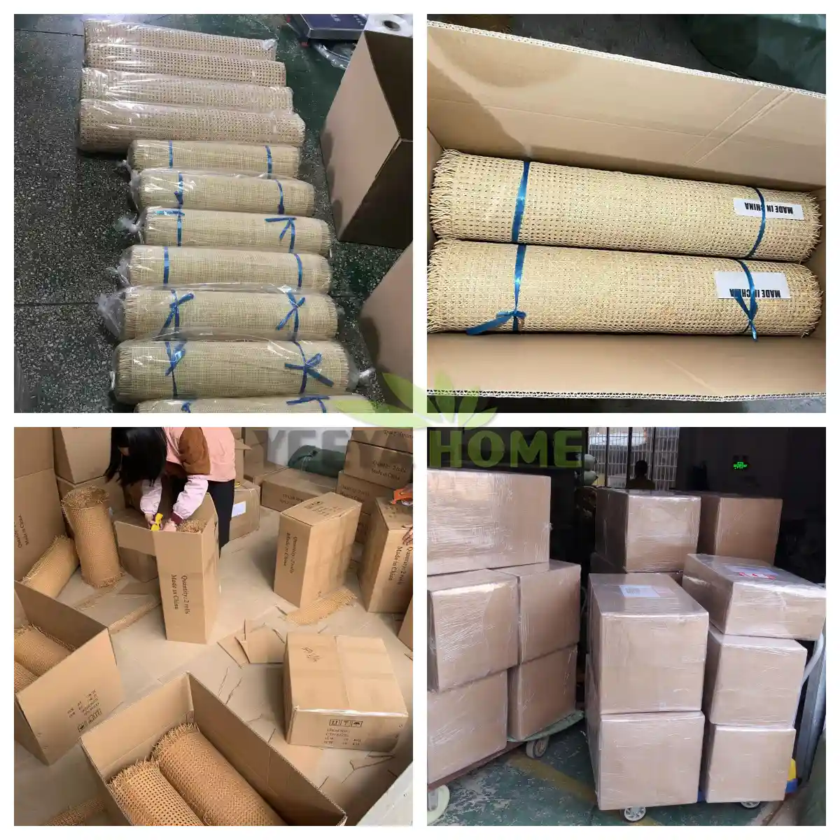 rattan cane webbing rolls packaging