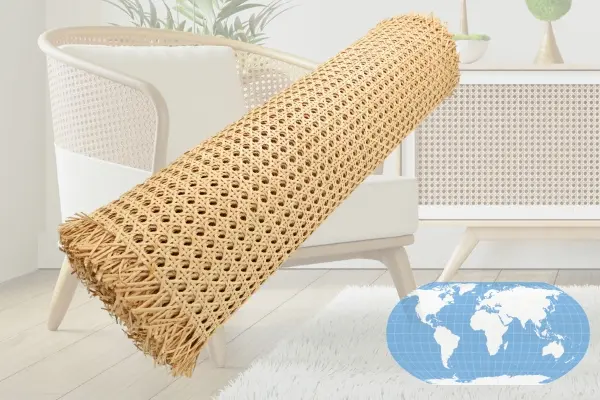Eco-friendly materials production - rattan cane webbing roll