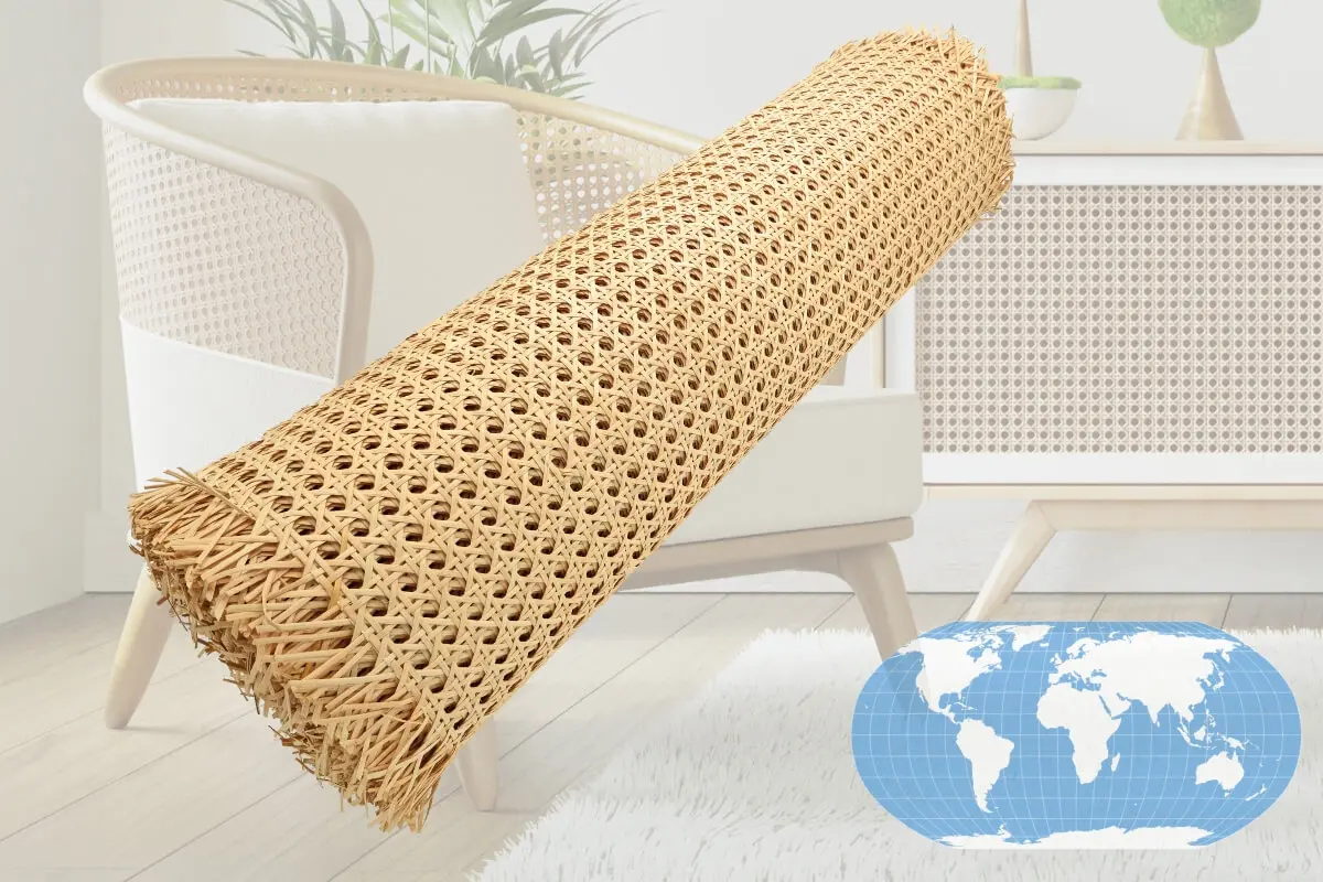 Eco-friendly materials production - rattan cane webbing roll