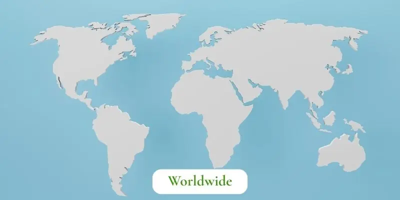 World map showing YEEYAHOME's global partner locations